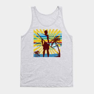 Surfer in Sunbeams Tank Top